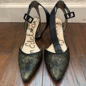 "Elena" Sam Edelman, ankle strap heels